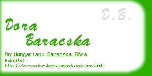 dora baracska business card