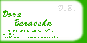 dora baracska business card